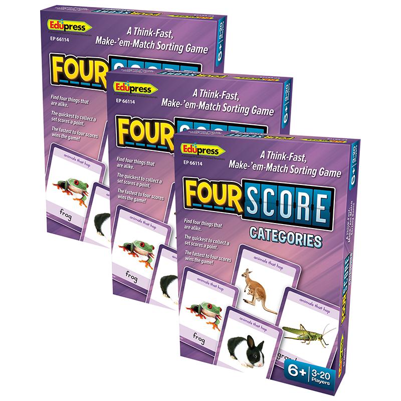 Four Score Card Game: Categories, Pack of 3. Picture 2
