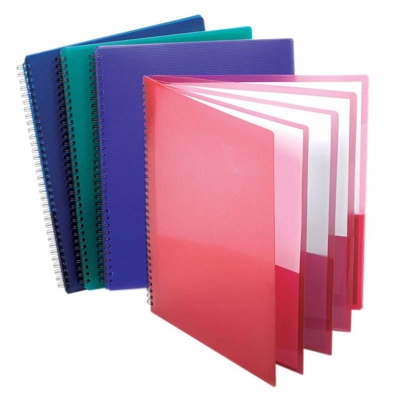 8-Pocket Poly Portfolios, Pack of 4. Picture 2