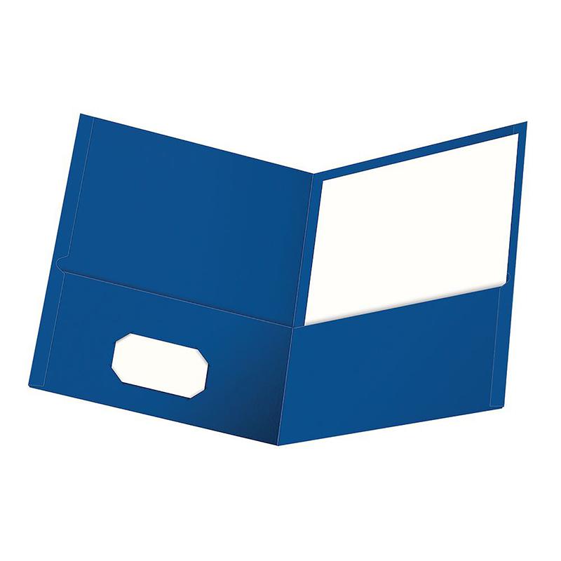 Twin Pocket Folders, Letter Size, Royal Blue, Box of 25. Picture 2