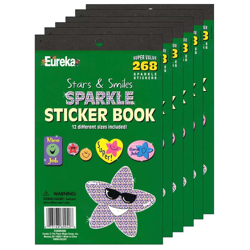 Stars & Smiles Sparkle Sticker Book, 6 Books. Picture 2