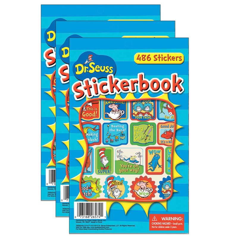 Dr. Seuss Awesome Sticker Book, 486 Stickers Per Pack, Pack of 3. Picture 2