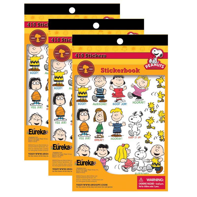 Peanuts Sticker Book, 410 Stickers, Pack of 3. Picture 2