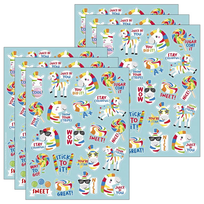 Fruit Zebras Fruit Punch Scented Stickers, 80 Per Pack, 6 Packs. Picture 2