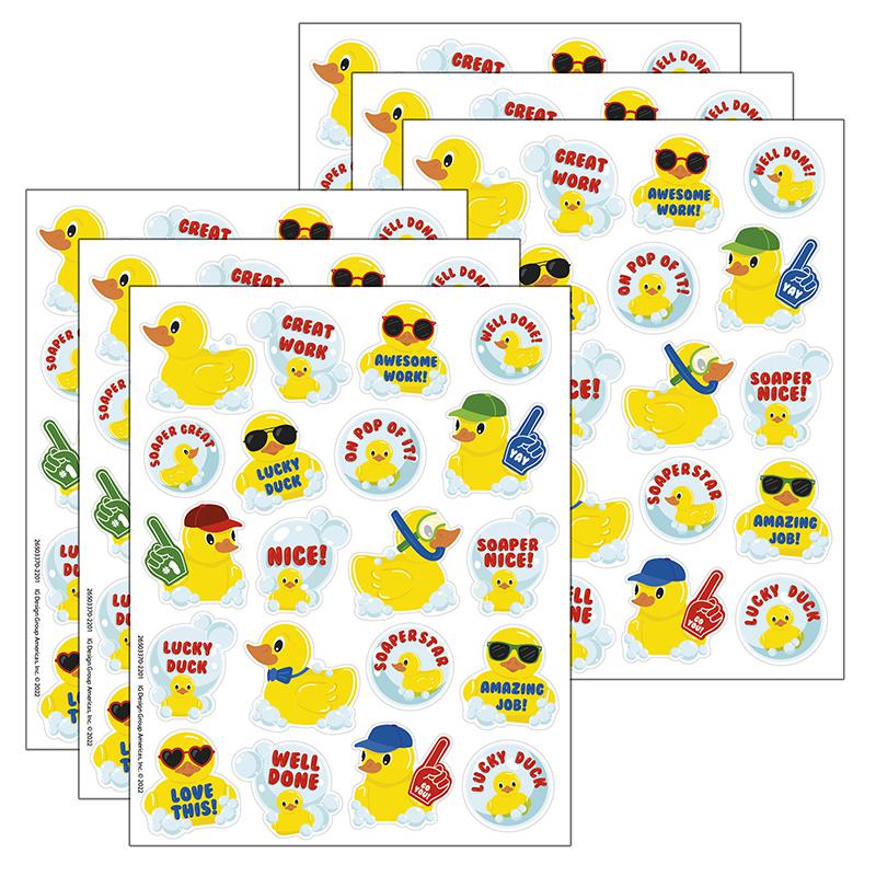 Rubber Duckies Bubblebath Scented Stickers, 80 Per Pack, 6 Packs. Picture 2