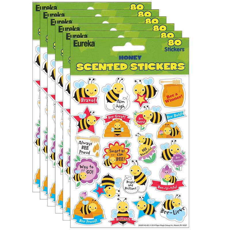 Honey Scented Stickers, 80 Per Pack, 6 Packs. Picture 2