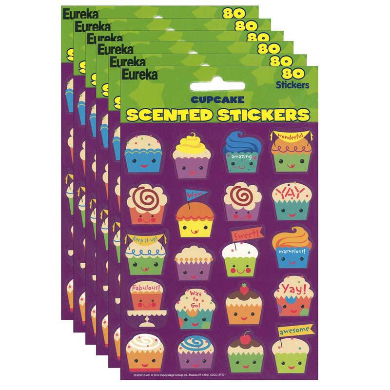 Cupcake Scented Stickers, 80 Per Pack, 6 Packs. Picture 2