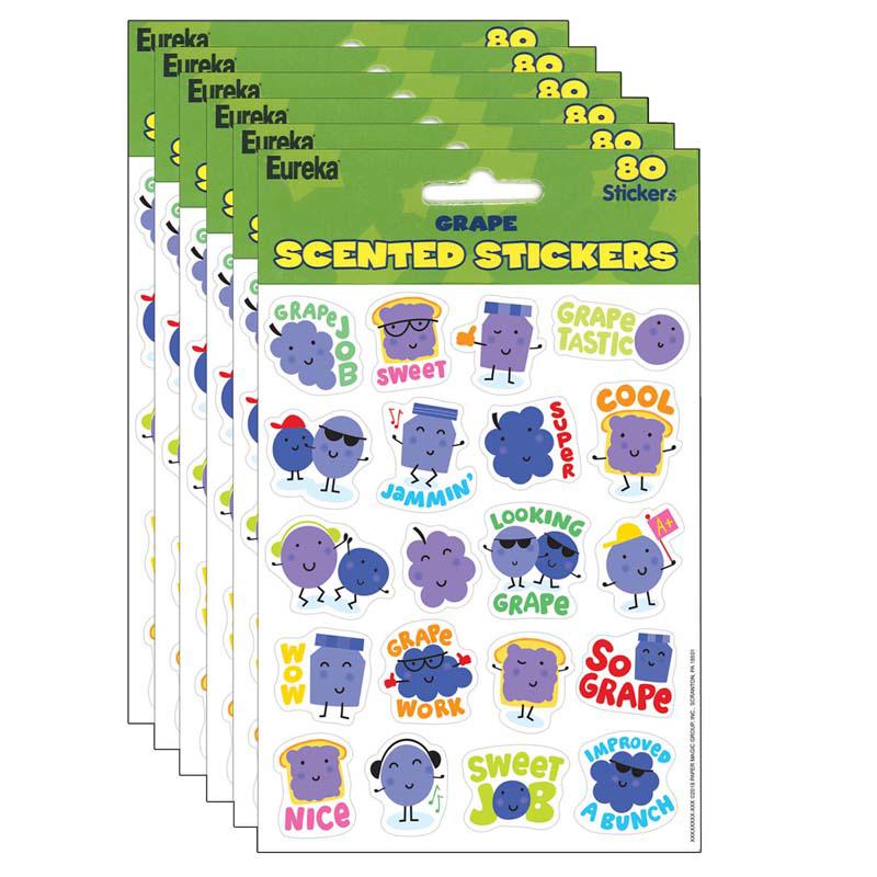 Grape Scented Stickers, 80 Per Pack, 6 Packs. Picture 2