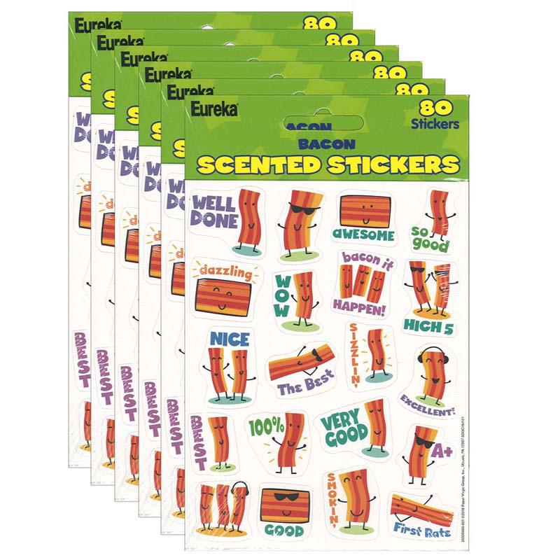 Bacon Scented Stickers, 80 Per Pack, 6 Packs. Picture 2