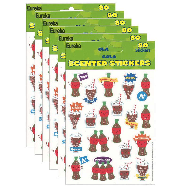 Cola Scented Stickers, 80 Per Pack, 6 Packs. Picture 2