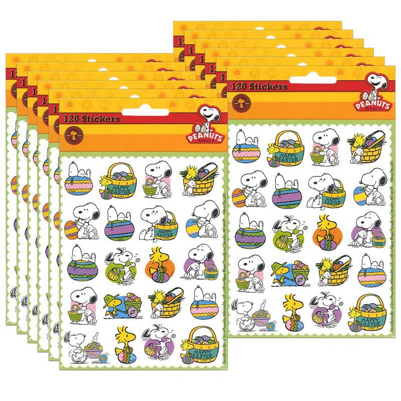 Peanuts Easter Theme Stickers, 120 Per Pack, 12 Packs. Picture 2