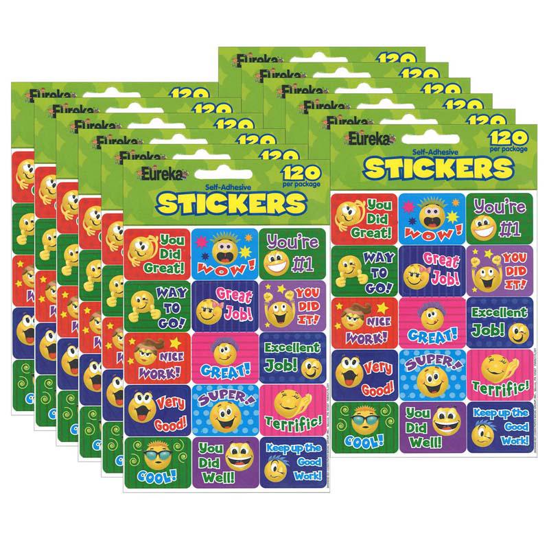 Emoticons Success Stickers, 120 Per Pack, 12 Packs. Picture 2