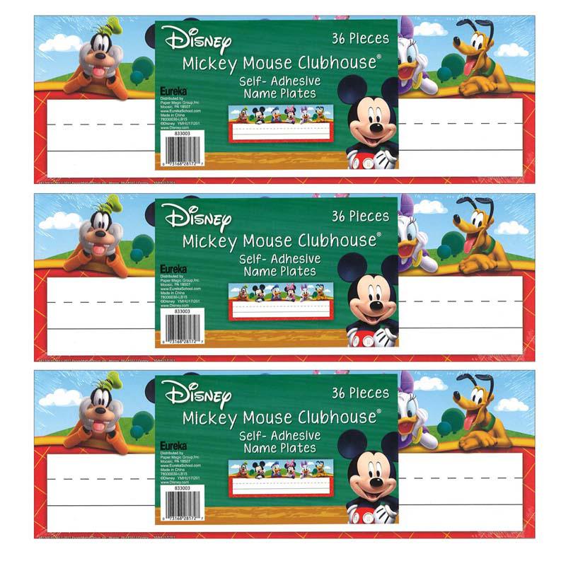 Mickey Mouse Clubhouse Self-Adhesive Name Plates, 36 Per Pack, 3 Packs. Picture 2