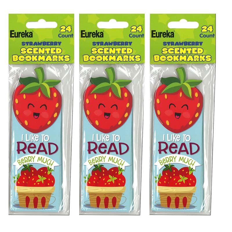 Strawberry Scented Bookmarks, 24 Per Pack, 3 Packs. Picture 2