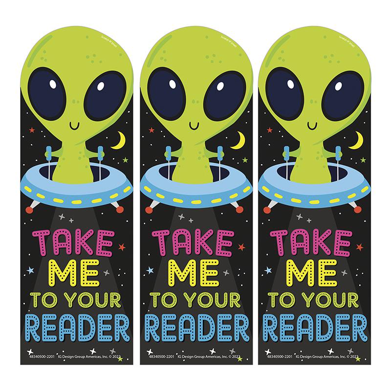 Take Me To Your Reader Green Apple Scented Bookmarks, 24 Per Pack, 3 Packs. Picture 2