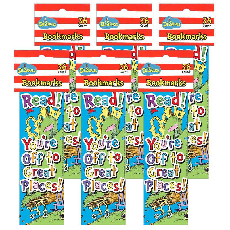 Dr. Seuss Oh, The Places... Bookmarks, 36 Per Pack, 6 Packs. Picture 2