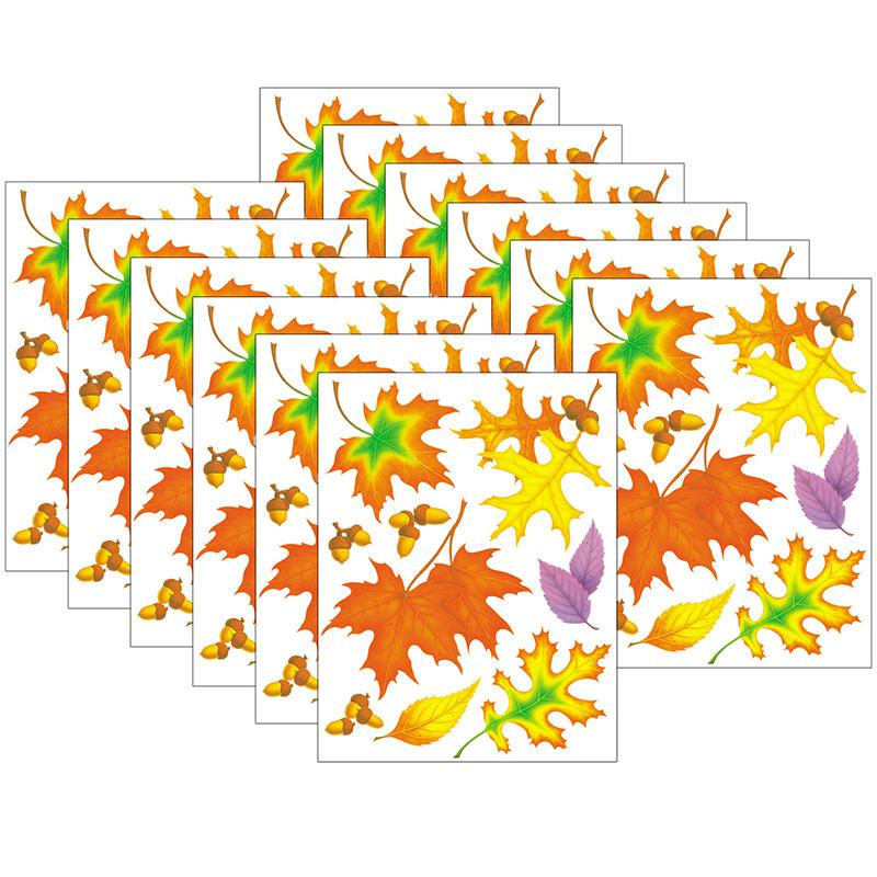 Fall Leaves Window Clings, 12 Sheets. Picture 2
