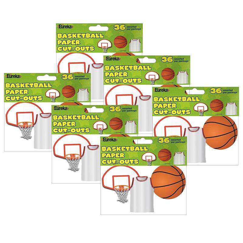 Basketball Assorted Cut Outs, 36 Per Pack, 6 Packs. Picture 2