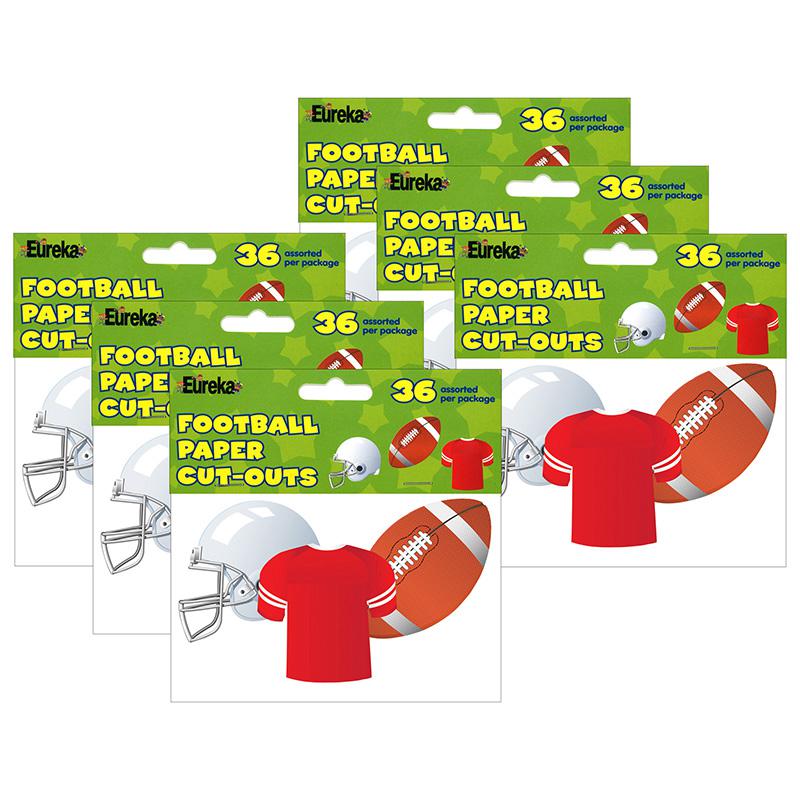 Football Assorted Cut Outs, 36 Per Pack, 6 Packs. Picture 2