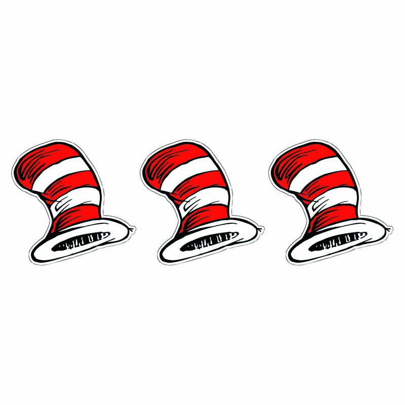 The Cat in the Hat Hats Paper Cut Outs, 36 Per Pack, 3 Packs. Picture 2