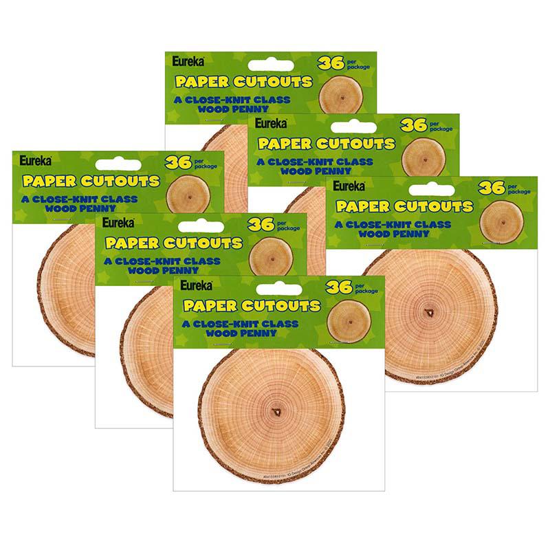 A Close-Knit Class Wood Penny Paper Cut-Outs, 36 Per Pack, 6 Packs. Picture 2