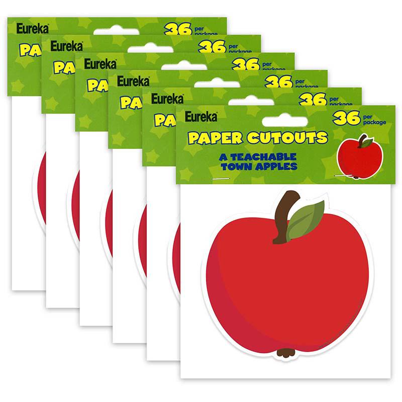 A Teachable Town Apples Paper Cut-Outs, 36 Per Pack, 6 Packs. Picture 2