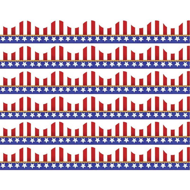 American Flags Electoral Deco Trim, 37 Feet Per Pack, 6 Packs. Picture 2