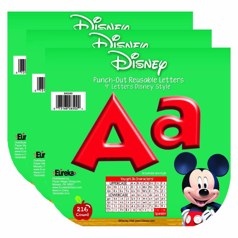 Mickey Mouse Clubhouse Mickey Red Deco 4" Letters, 216 Per Pack, 3 Packs. Picture 2