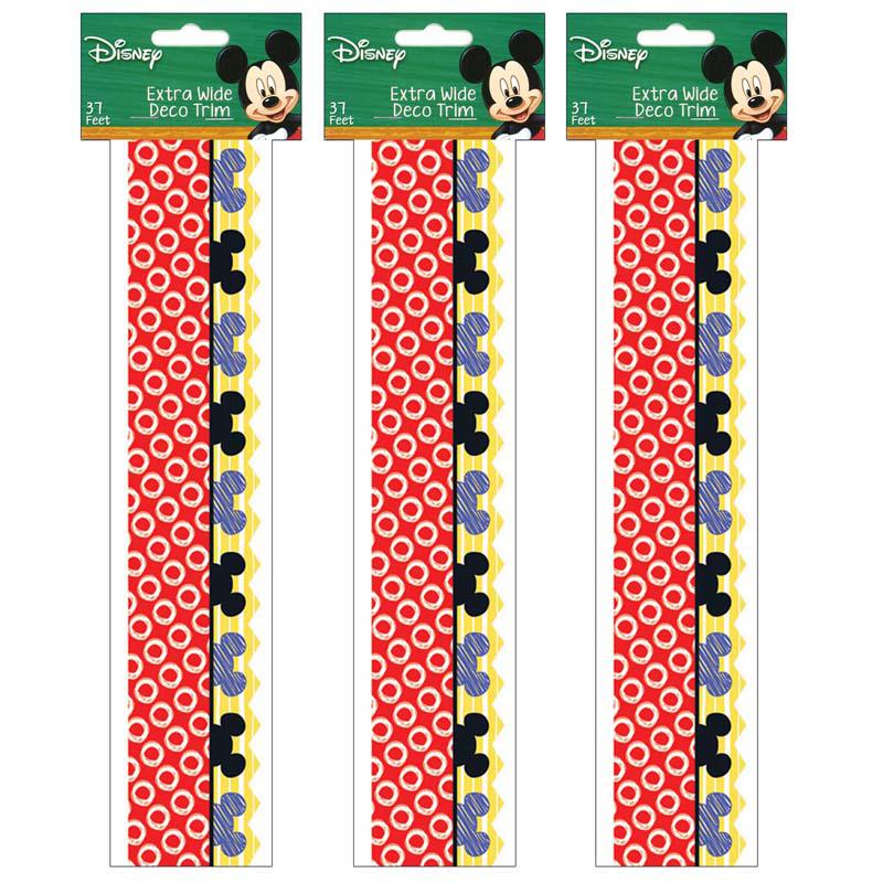 Mickey Color Pop! Peeking Head Extra Wide Deco Trim, 37 Feet Per Pack, 3 Packs. Picture 2