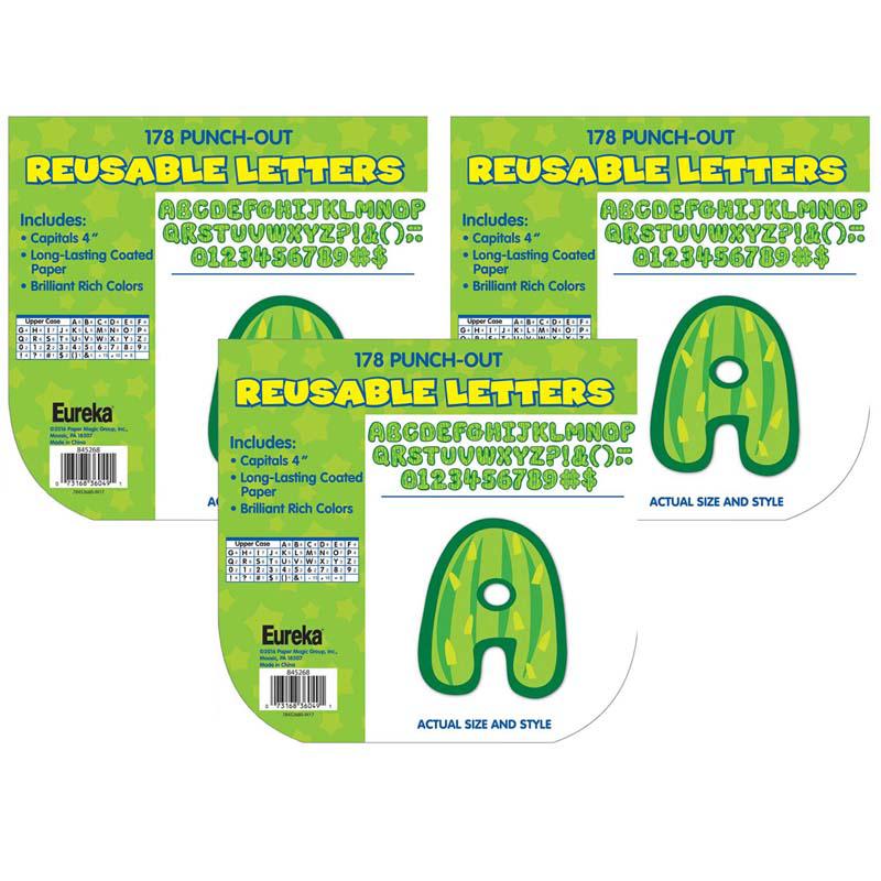 A Sharp Bunch Cactus Letters Deco 4" Letters, 178 Per Pack, 3 Packs. Picture 2