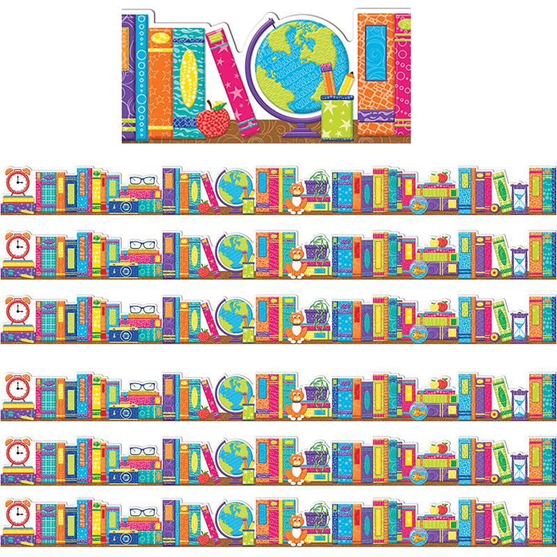 Color My World Books Extra Wide Deco Trim, 37 Feet Per Pack, 6 Packs. Picture 2