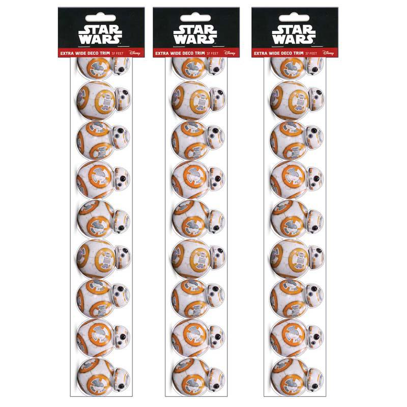 Star Wars BB-8 Extra Wide Die-Cut Deco Trim, 37 Feet Per Pack, 3 Packs. Picture 2