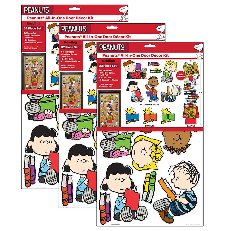 Peanuts Reading All-In-One Door Decor Kit, 32 Pieces Per Set, 3 Sets. Picture 2