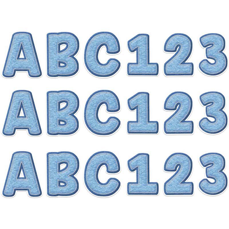 A Close-Knit Class Blue Felt Deco Letters, 179 Per Pack, 3 Packs. Picture 2