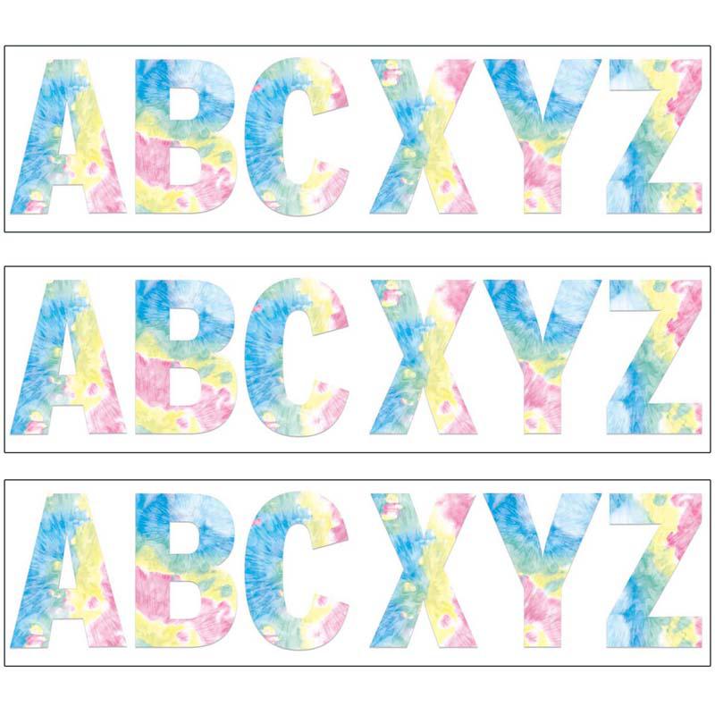 Fluorescent Tie-Dye 7" Deco Letters, 129 Per Pack, 3 Packs. Picture 2