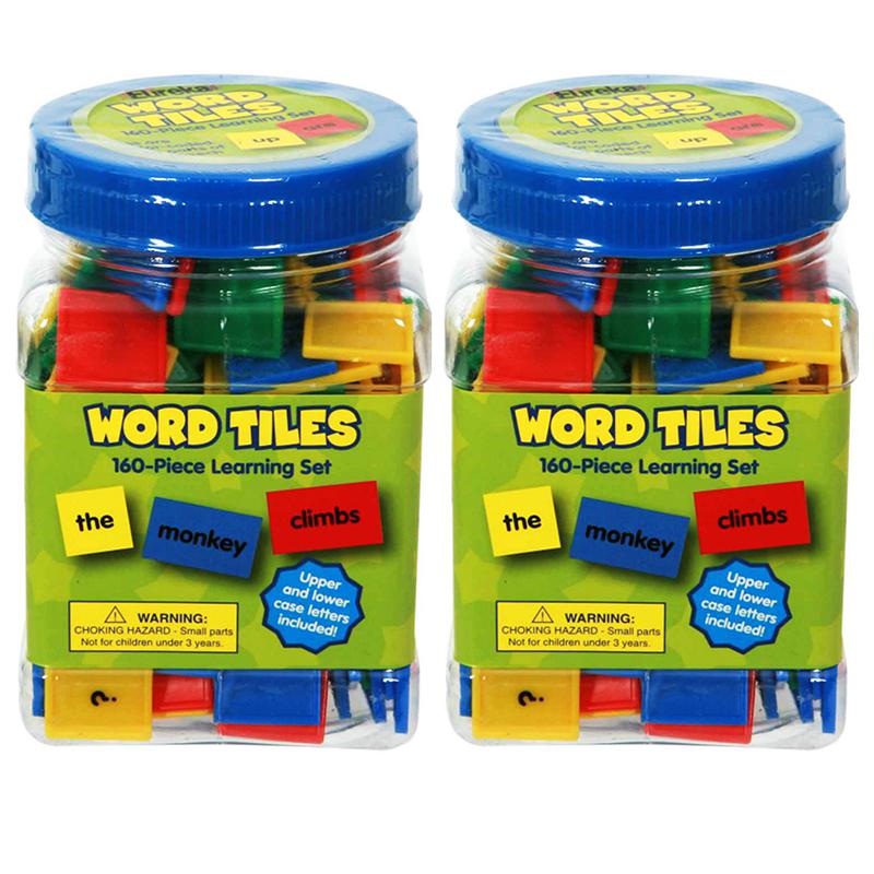 Tub of Word Tiles, 160 Per Set, 2 Sets. Picture 2