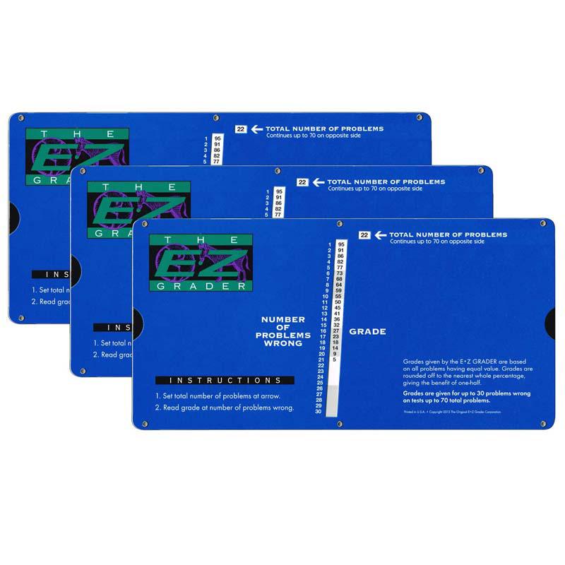 E-Z Grader, Large Print, Blue, Pack of 3. Picture 2