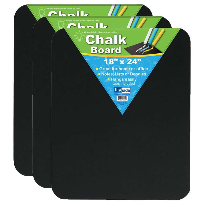 Chalk Board, Black, 18" x 24", Pack of 3. Picture 2