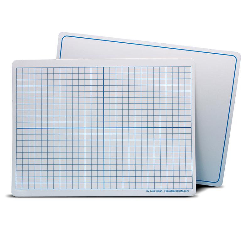 Dry Erase Learning Mat, Two-Sided XY Axis/Plain, 9" x 12", Pack of 12. Picture 2