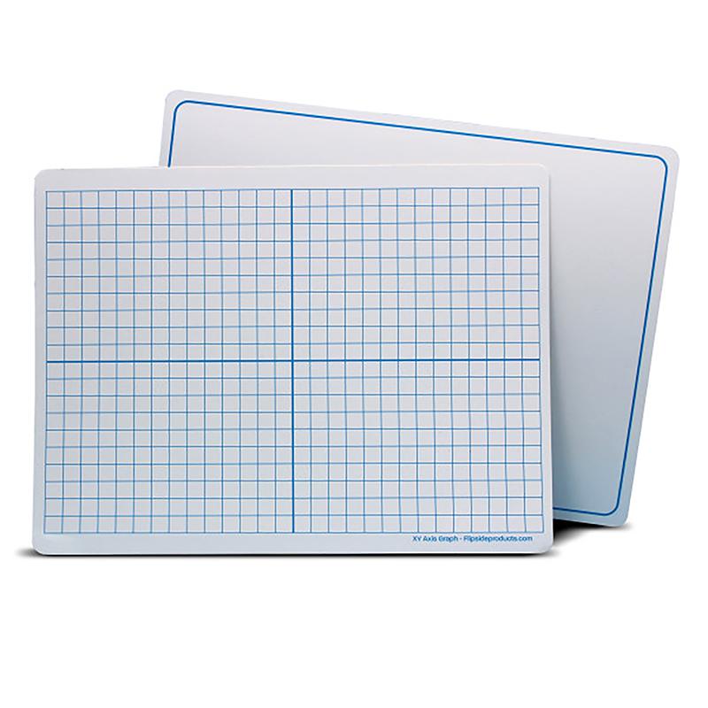 Dry Erase Learning Mat, Two-Sided XY Axis/Plain, 9" x 12", Pack of 24. Picture 2