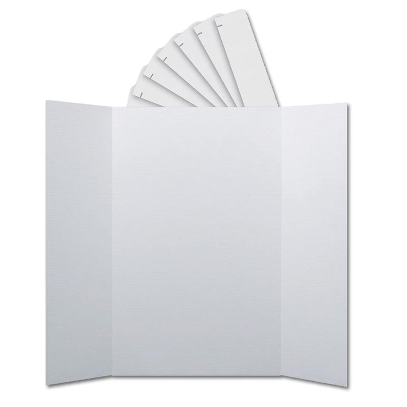 Corrugated Project Boards & Headers Set, 36" x 48", White, 24 Sets. Picture 2