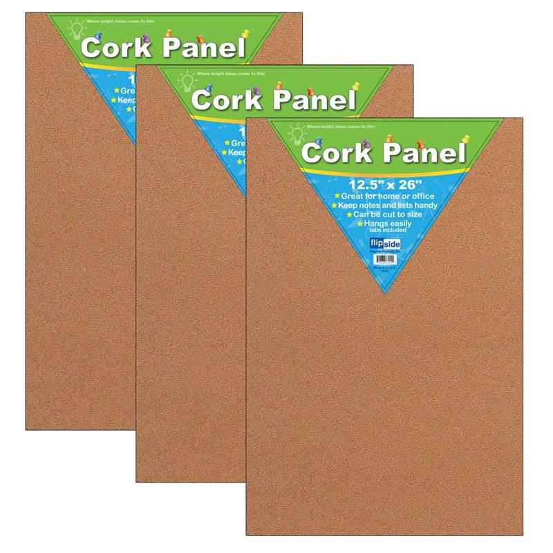 Cork Panel, 12.5" x 26", Pack of 3. Picture 2
