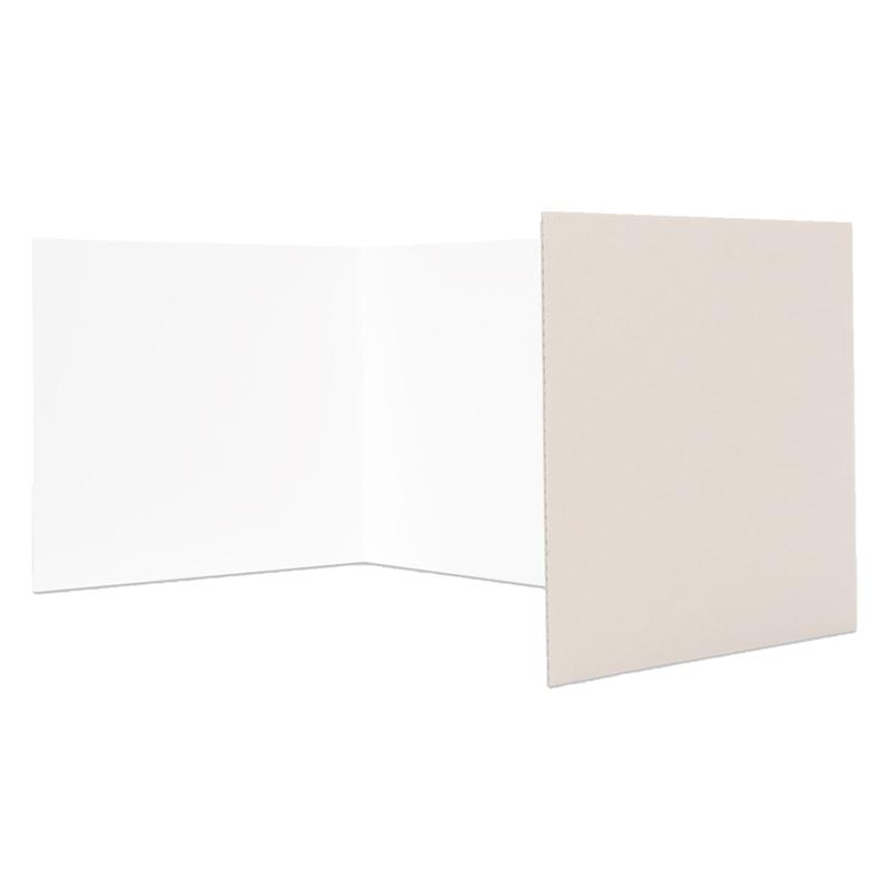 Corrugated Study Carrels, 12" x 48", White, Pack of 24. Picture 2