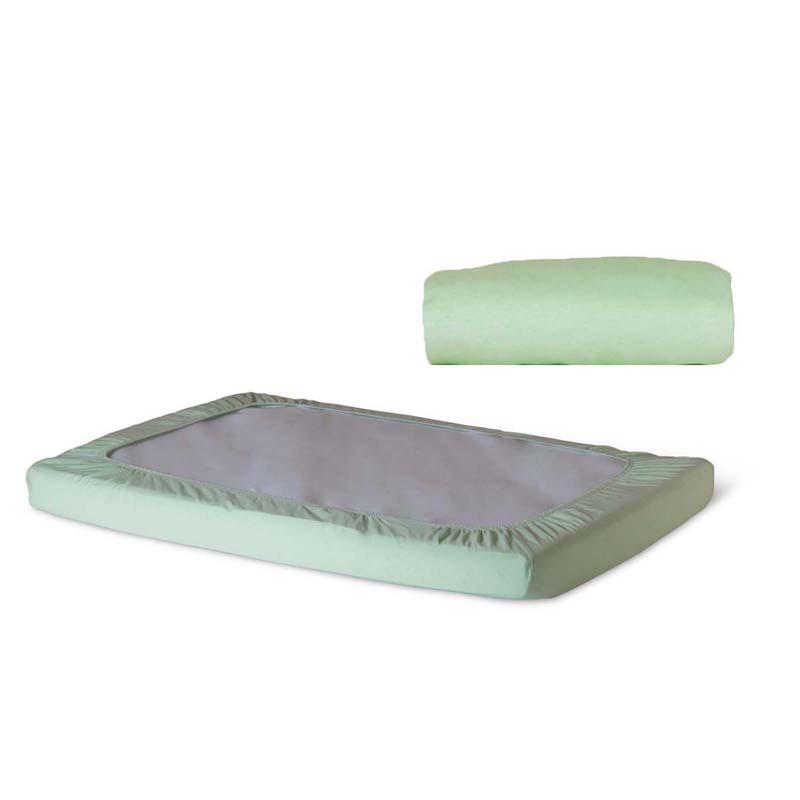 SafeFit Elastic Fitted Sheet, Compact-Size, Mint, Pack of 2. Picture 2
