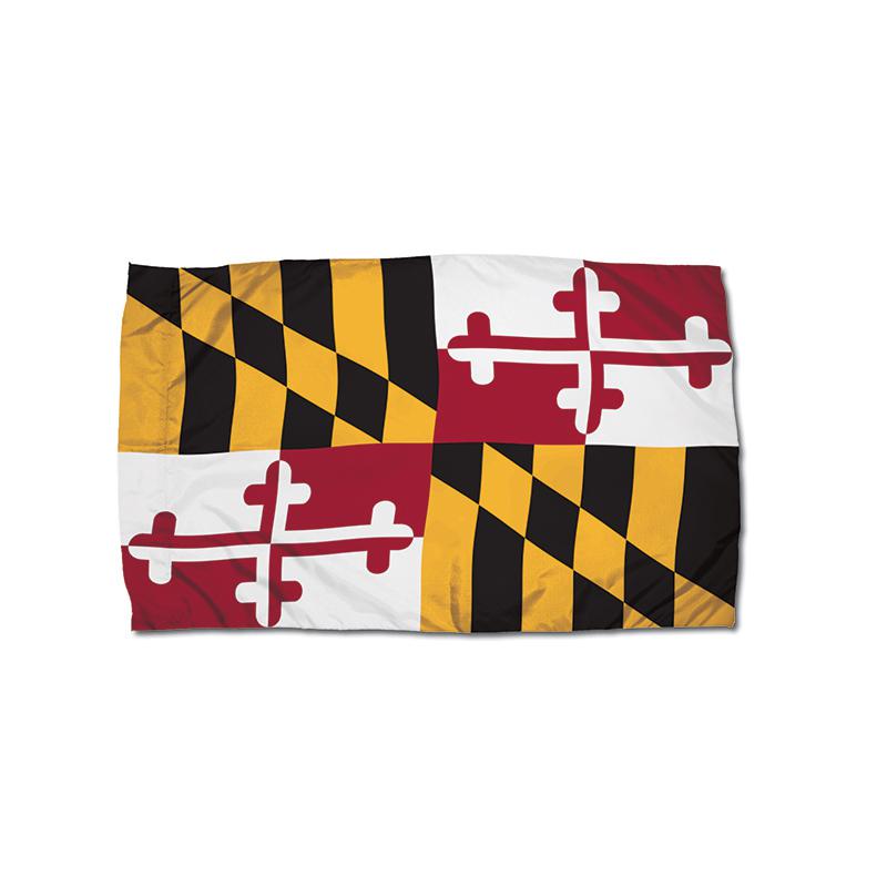 Durawavez Nylon Outdoor Flag with Heading & Grommets, Maryland, 3ft x 5ft. Picture 2