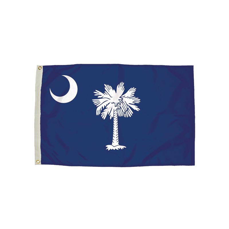 Durawavez Nylon Outdoor Flag with Heading & Grommets, South Carolina, 3ft x 5ft. Picture 2