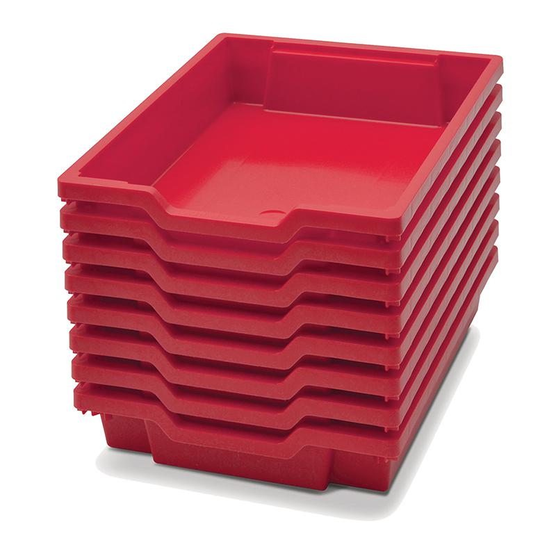 Flame Red, Heavy Duty School, Industrial & Utility Bins, Pack of 8. Picture 2