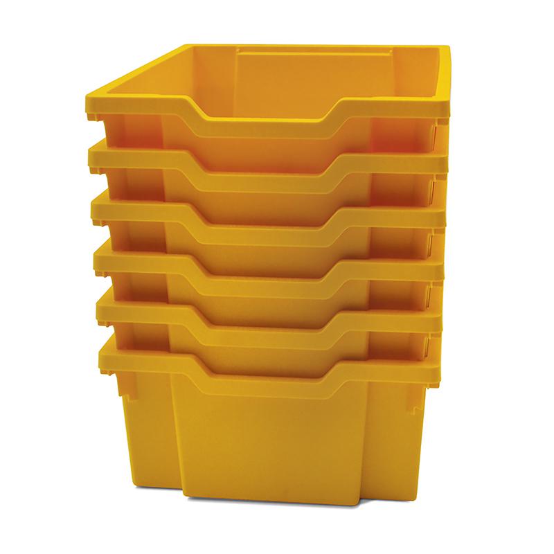 Sunshine Yellow, Heavy Duty School, Industrial & Utility Bins, Pack of 6. Picture 2