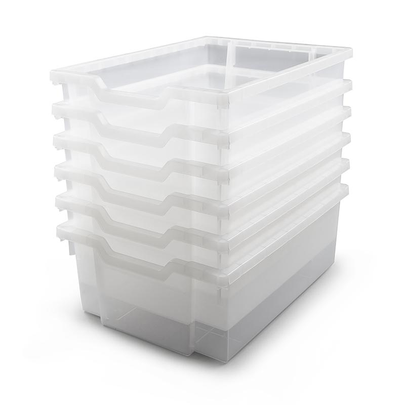 Translucent, Heavy Duty School, Industrial & Utility Bins, Pack of 6. Picture 2