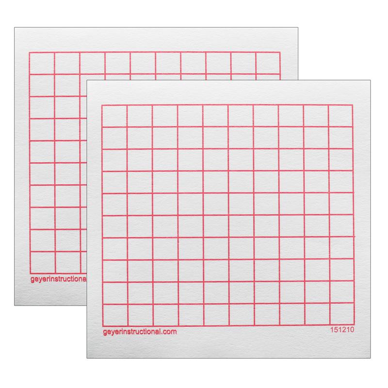 Graphing 3M Post-it Notes,10 x 10 Grid, 4 Pads Per Pack, 2 Packs. Picture 2