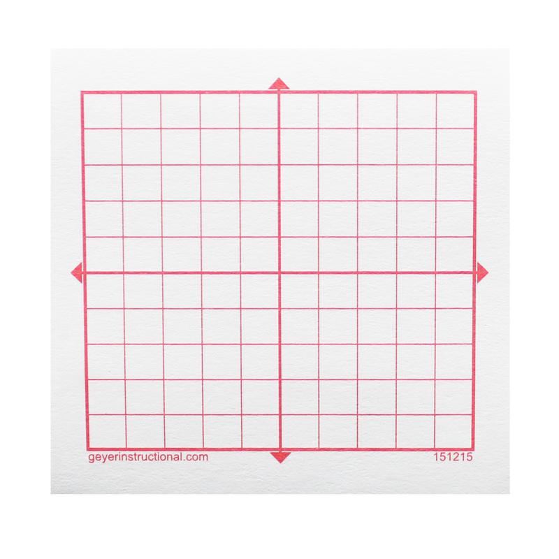 Graphing 3M Post-it Notes, XY Axis, 10 x 10 Square Grid, 4 Pads. Picture 2